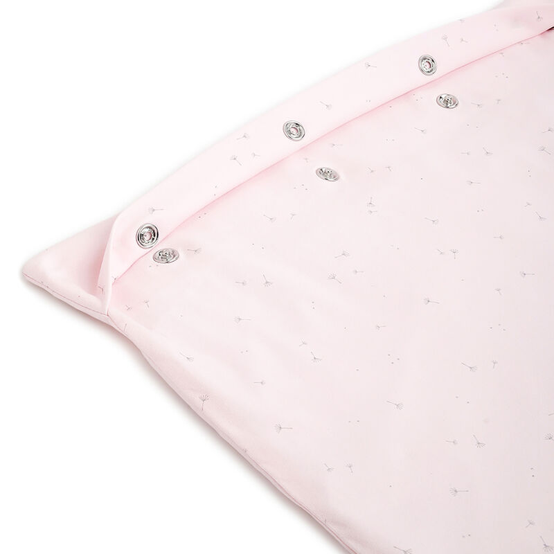 Girls Light Pink Knitted Pram Blanket With A Removable Cover image number 4